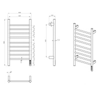 Полотенцесушитель электрический WONZON & WOGHAND BONN, Хром (WW-AL4094-CR) - Gidratop.ru изображение