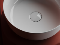 Раковина накладная круглая 356x356x135, цвет белый - Gidratop.ru изображение