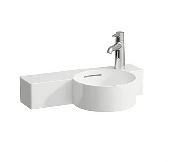 Раковина Laufen Val 8.1528.4.000.106.1, 55 x 31 см, подрезаемая до 43 см, крыло слева, белая