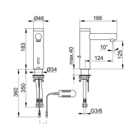 Смеситель Keuco Ixmo 59512011100 для раковины, сенсорный, цвет хром - Gidratop.ru изображение