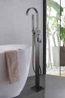 Смеситель ABBER Wasserfall AF8615NG напольный, никель - Gidratop.ru изображение