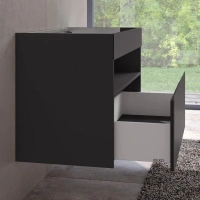 Тумба под раковину Keuco Stageline 32872970100, 100 см, с подсветкой, 1 ящик, цвет вулканит матовый - Gidratop.ru изображение