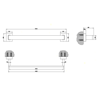 Gessi Rettangolo Поручень 45см для ванны или душа, цвет: хром - Gidratop.ru изображение