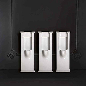 Писсуар напольный с сифоном и комплектом крепежей, цвет: белый