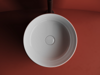 Раковина накладная круглая 356x356x135, цвет белый - Gidratop.ru изображение