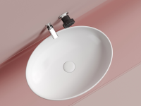 Умывальник чаша накладная овальная (цвет Белый Матовый) Element 502x363x145мм - Gidratop.ru изображение