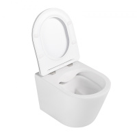 Унитаз ABBER Bequem AC1102MW подвесной белый матовый, безободковый - Gidratop.ru изображение