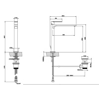 Gessi Emporio Via manzoni смеситель для раковины высокий с донным клапаном и соединительными шлангами, цвет: Chrome - Gidratop.ru изображение