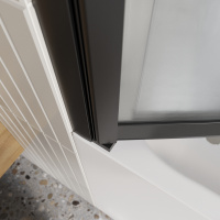 Душевая шторка на ванну BelBagno LUCE-VF-11-90/145-P-NERO - Gidratop.ru изображение