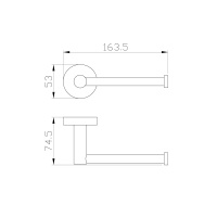 Держатель для туалетной бумаги без крышки WONZON & WOGHAND EASY, Хром (WW-8156) - Gidratop.ru изображение
