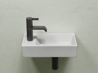 Умывальник подвесной прямоугольный (чаша справа, отверстие под смеситель слева) цвет белый матовый Element 407x217x100 - Gidratop.ru изображение