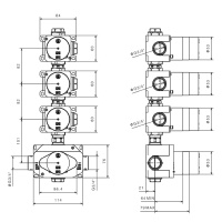 Newform Встраиваемая часть термостатического смесителя 3/4"на 3 источника - Gidratop.ru изображение
