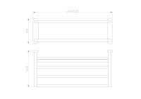 Полотенцедержатель с полкой WONZON & WOGHAND GRAFFITY, Темный графит (WW-9381) - Gidratop.ru изображение