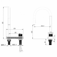 Смеситель ABBER Wasser Kreis AF8114SP для кухни с выдвижной лейкой, сатин - Gidratop.ru изображение