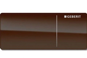 Клавиша Geberit Omega Type 70 115.083.SQ.1 для унитаза, двойной смыв, стекло/алюминий, цвет умбра