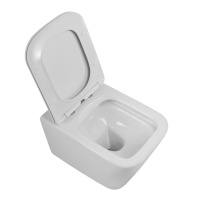 DUE 2.0 Унитаз подвесной безободковый с сиденьем дюропласт soft close BB7107CHR/SC - Gidratop.ru изображение