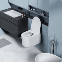 Унитаз ABBER Ultra AC1302 подвесной белый с ультратонким ободком - Gidratop.ru изображение