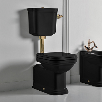 Труба для низкого бачка, цвет бронза