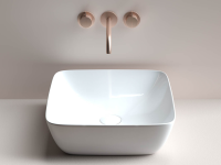 Умывальник чаша FORM накладная квадратная 420x420x145мм - Gidratop.ru изображение