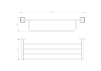 Полотенцедержатель с полкой WONZON & WOGHAND ROMA, Бронза (WW-7281) - Gidratop.ru изображение
