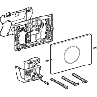 Клавиша смыва Geberit Sigma 115.906.SN.1 10, бесконтактная, сенсорная, для унитаза, двойной смыв, нержавеющая полированная сталь - Gidratop.ru изображение