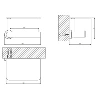 Gessi Emporio accessories настенный держатель для туалетной бумаги с крышкой, цвет: Finox Brushed Nickel - Gidratop.ru изображение