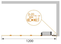 шторка на ванну CEZARES PRATICO-V-5-120/140-C-Cr - Gidratop.ru изображение