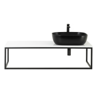 Консоль металлическая под накладные раковины подвесная, 1200x460x300 EK-120-ST - Gidratop.ru изображение