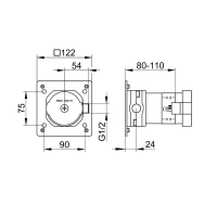 Встраиваемая часть Keuco Ixmo 59541000170 для запорного вентиля с выводом для шланга DN 15 - Gidratop.ru изображение