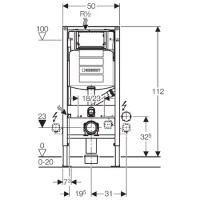Инсталляция Geberit DuoFresh UP320 111.370.00.5 для унитаза, с функцией удаления запаха - Gidratop.ru изображение