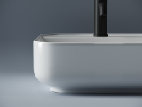 Умывальник чаша накладная квадратная Element 390x390x140мм - Gidratop.ru изображение