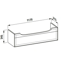 Тумба под раковину Laufen New Classic 117.5 х 31.5 х 67.5 см, 4.0605.1.085.627.1, подвесная, серый - Gidratop.ru изображение