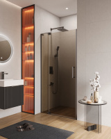 Душевая дверь в нишу CEZARES SLIDER-B-1-100/110-BR-GM - Gidratop.ru изображение