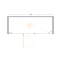 Душевая дверь CEZARES VERONA-W-B-13-60+60/60-P-Cr-L - Gidratop.ru изображение
