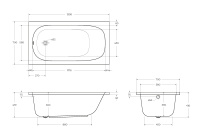Акриловая ванна CEZARES ECO-130-70-40-W37 - Gidratop.ru изображение