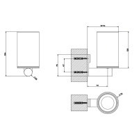 GESSI 316 стакан настенный, цвет: черный/steel brushed - Gidratop.ru изображение