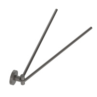 RELAX-THD-S-GM Полотенцедержатель двойной поворотный, исполнение оружейная сталь - Gidratop.ru изображение