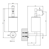 Gessi Tondo дозатор для мыла настенный черный, цвет: хром - Gidratop.ru изображение