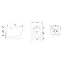 Комплект ABBER подвесной унитаз Bequem AC1108P белый с импульсным смывом с инсталляцией AC0101P - Gidratop.ru изображение