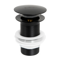 BB-SC-NERO Донный клапан с системой "Клик-клак" без перелива, чёрный - Gidratop.ru изображение