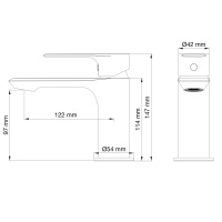 Смеситель для раковины WONZON & WOGHAND BRILLIANT, Брашированное золото (WW-88018079-BG) - Gidratop.ru изображение