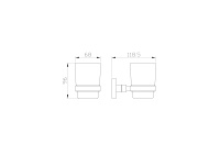 Стакан для зубных щеток с держателем WONZON & WOGHAND POLO, Хром (WW-8921) - Gidratop.ru изображение