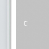 Зеркальный шкаф с одной распашной дверцей, с двумя стеклянными полками, со встроенной подсветкой и сенсорным выключателем SPC-MAR-500/800-1A-LED-TCH, 12W, 220-240V, 500x800x150 - Gidratop.ru изображение