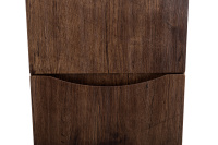 FLY-MARINO Шкаф подвесной с двумя распашными дверцами с доводчиками, с двумя полками, левосторонний, Rovere moro, 400x300x1500, FLY-MARINO-1500-2A-SC-RW-P-L - Gidratop.ru изображение