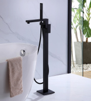 Смеситель ABBER Daheim AF8215B напольный, черный матовый - Gidratop.ru изображение