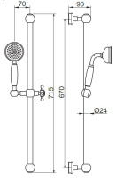 OLIMP-SD-02 Душевой гарнитур, бронза - Gidratop.ru изображение