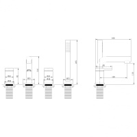 Смеситель ABBER Emotion AF8813B на борт ванны, черный матовый - Gidratop.ru изображение