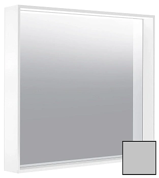 Зеркало Keuco Plan 80 см с подсветкой, инокс матовый, 33097292500