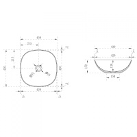 Раковина накладная прозрачная ABBER Kristall AT2806Opal коричневая - Gidratop.ru изображение