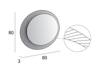 Зеркало со встроенной LED подсветкой 45053, Диаметр 80 см - Gidratop.ru изображение